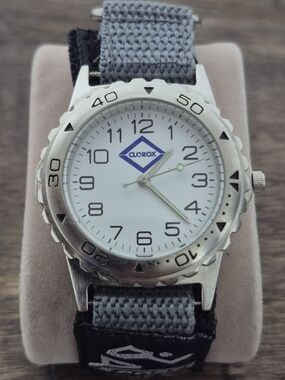 Clorox Advertising Quartz Wrist Watch White Dial Diver Style Promo Watch